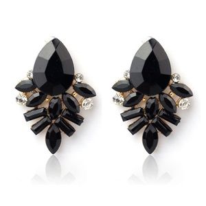 Black Crystal Earrings New